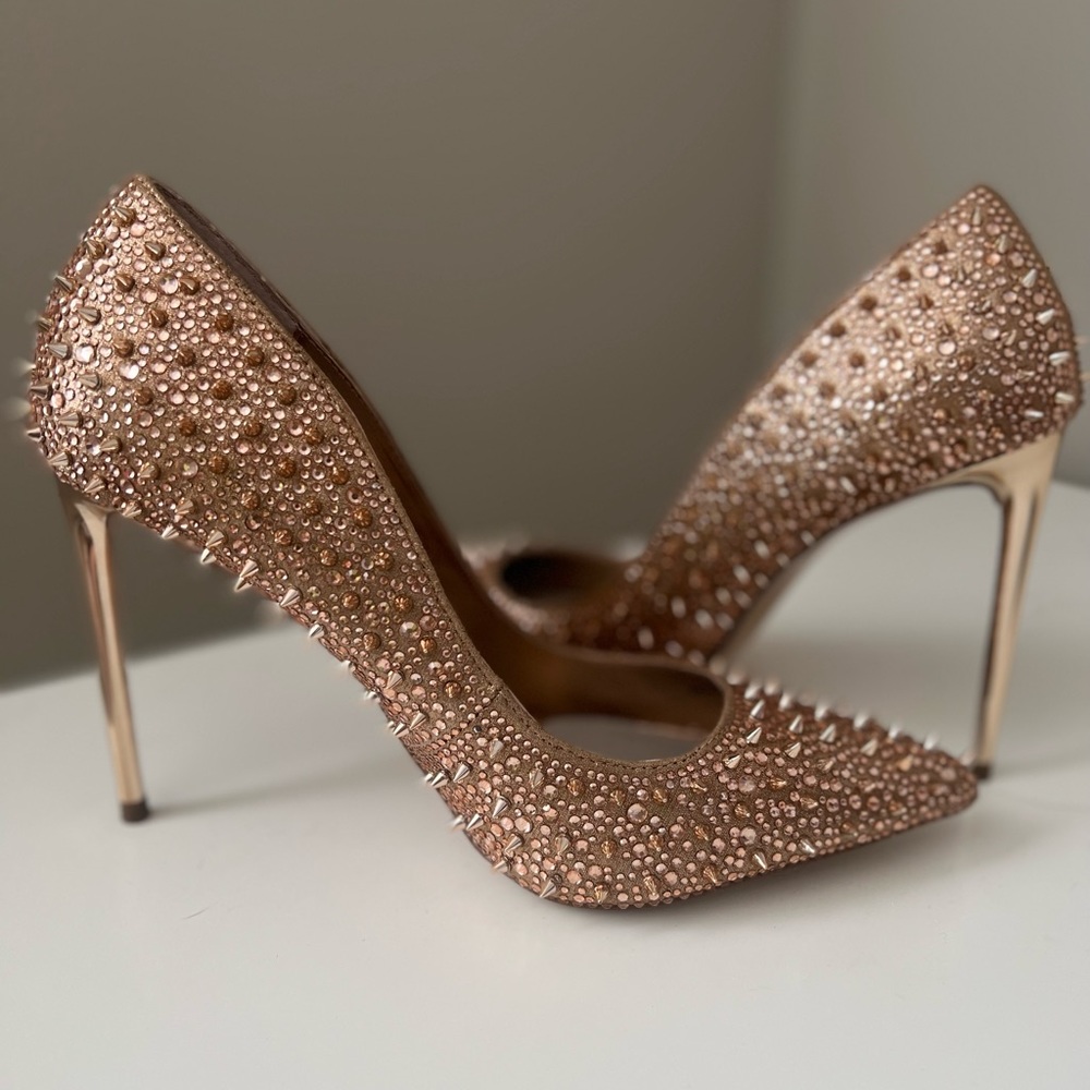 Steve Madden Rose Gold Studded Heels